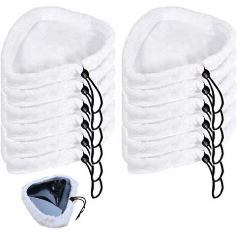 ZVD Chiffons Pads Nettoyage,Lot de 12 Tapis Mop à Vapeur Triangulaires Pads de Nettoyage en Microfibre Universel Vadrouilles Lavables avec d'autres Balais Vapeur Pièces de Rechange Compatible (1/4)
