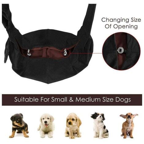Sac Banane Porte-chien/chien De Petite Taille - Bandoulière Réglable, Filet Respirant - Pour Chat, Chiot, Lapin (L, Jusqu'à 6kg)