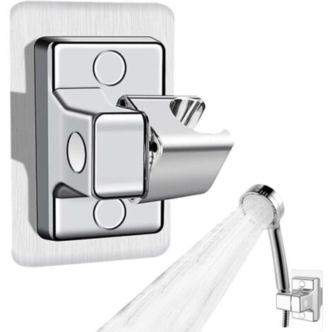 ZVD Support Pommeau de Douche, 360° Réglable Support Douche, ABS Plastique Accroche Pommeau de Douche Support Pommeau de Douche sans Percage, Adhésif For (1/3)