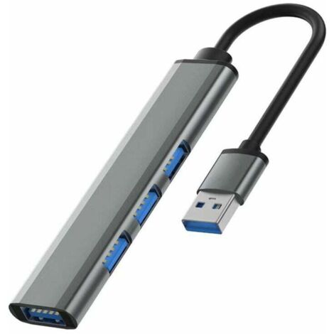 ZVD Hub USB Adaptateur multiport 4 en 1 avec 1 Port USB 3.0 hubs USB 3 Ports USB 2.0 pour Les Ordinateurs Portables Macbook Pro Windows et Autres appareils à Interface (1/4)
