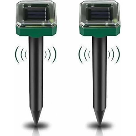 ZVD Lot de 2 répulsifs anti-taupes à énergie solaire pour jardin, répulsif antiparasitaire étanche IP65 pour gopher, campagnol et serpent – Répulsif animal haute sensibilité pour pelouse, jardin, co (1/4)