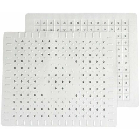 ZVD Protecteur d'évier de cuisine en caoutchouc antidérapant Durable, égouttoir d'évier, lot de 2 (blanc) (1/4)
