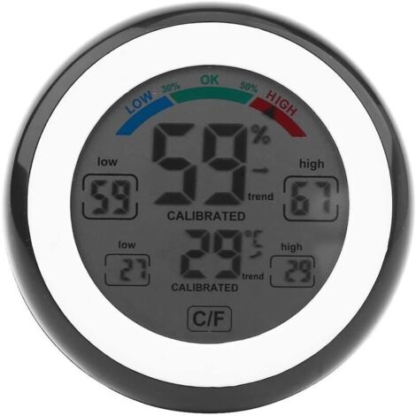 ZVD Thermomètre et hygromètre numérique LCD (1/3)