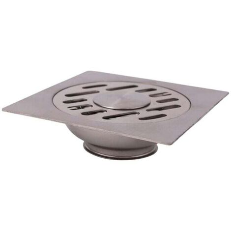 ZVD Siphon de sol en acier inoxydable - 120 x 120 mm - Raccord de tuyau (1/3)