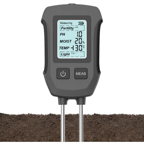 Testeur de sol 5 en 1, pH-mètre et humidimètre numérique