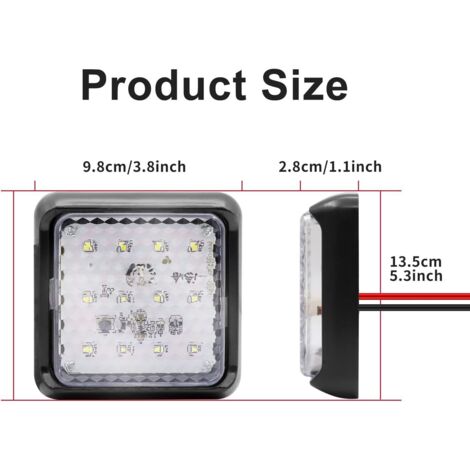 Feu Arrière LED Avec Antibrouillard Et Recul 12V 24V - Remorque Camion - Homologué E9