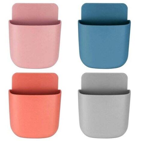 ZVD 4 Pieces Rangement Telecommande TV, Support de Telecommande Mural, Organisateur, Boîte de Rangement, pour maison, bureau, téléphone portable (1/4)