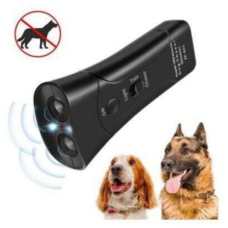 ZVD Fournitures pour animaux de compagnie, dispositif d'entraînement laser à double corne pour chiens, répulsif ultrasonique à double tête pour chiens (1/4)