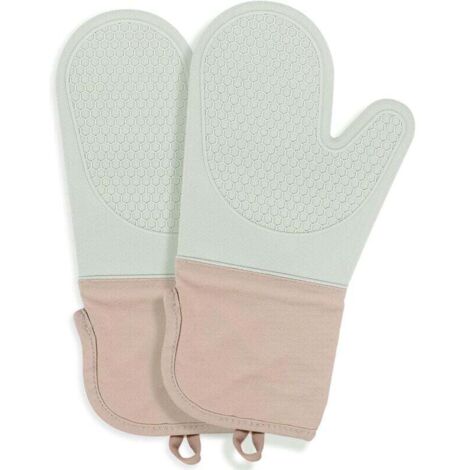 ZVD Gants de Four Silicone Résistant Chaleur - Gants de Barbecue Gant Cuisine Antidérapants et Imperméable Gant Anti Chaleur avec Doublure en Coton Parfa (1/4)