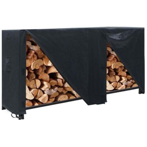 ZVD Support à bois de chauffage 96x24x42 pouces, couvercle anti-poussière pour cheminée extérieure de grande capacité, étanche 210D (1/4)