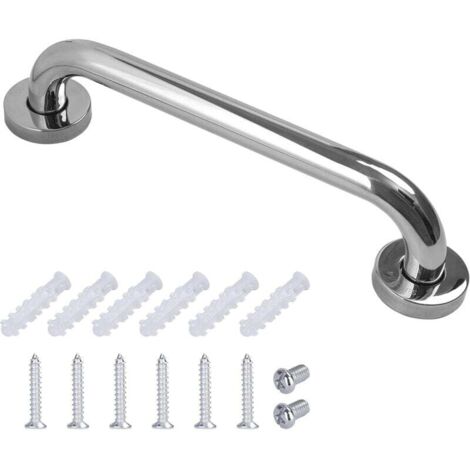 ZVD Barre d'appui pour salle de bain en acier inoxydable 30 cm,Rampe de salle de bain en acier inoxydable