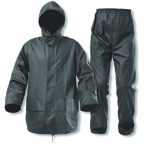 ZVD – Combinaison de pluie imperméable pour hommes et femmes – Tissu polyester 45 mm – Coutures MicroWeld – Taille XXL pour travaux extérieurs (1/5)
