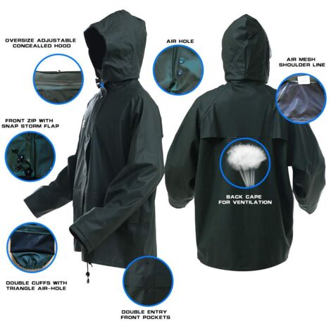 Combinaison De Pluie Frogg Toggs Pro Lite Unisexe - Gris - Veste M/L Et Pantalon XL