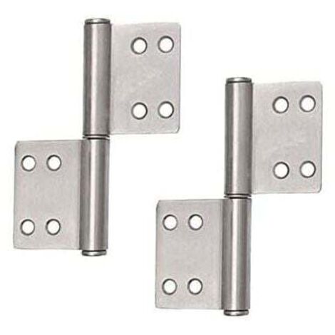 ZVD 4x charnières en acier inoxydable, parfaites pour une utilisation intérieure et extérieure - charnières stables pour portes en métal et en bois (1/4)