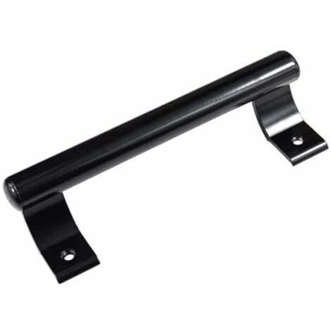 ZVD Noir - 200mm Poignée de porte coulissante en aluminium Poignée de porte en verre de balcon Poignée de porte de meuble de salle de bain Poignée de porte d'entrepôt Poignée moderne en métal (1 pièce (1/4)