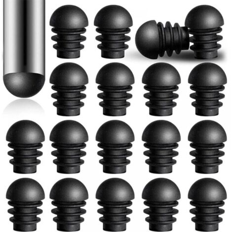 ZVD (24 Pièces) Bouchons d'Extrémité Ronds avec Inserts de Tube en Plastique de Diamètre Extérieur de 15.8 mm Tube d'Embouts de Pied de Chaise Protecteurs de Bouchons en Plastique (1/4)