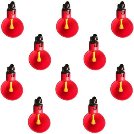 ZVD 10 pièces volaille eau potable tasses automatique en plastique poulet Cage bols d'eau caille Piegon abreuvoirs pour bétail poulet (1/4)
