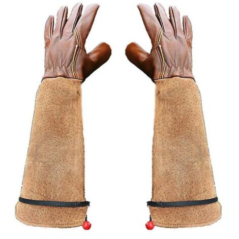 ZVD (S) Gants de jardinage 1 paire, gants anti-épines de taille de rose, gants en peau de mouton en peau de porc Gants floraux (1/4)