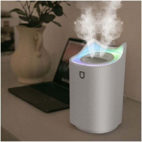 ZVD Humidificateur pour chambre à coucher, USB 3L humidificateur avec 2 orifices de pulvérisation, jusqu'à 24-48 heures de fonctionnement continu pour la maison, le yoga, le bureau (1/4)