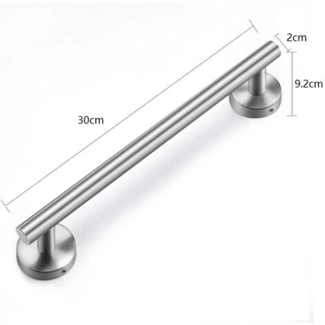 ZVD Porte Serviette, Salle de Bain Support Acier INOX Porte-Serviette pour Serviette, Serviette de Bain 30cm, Argent (1/4)