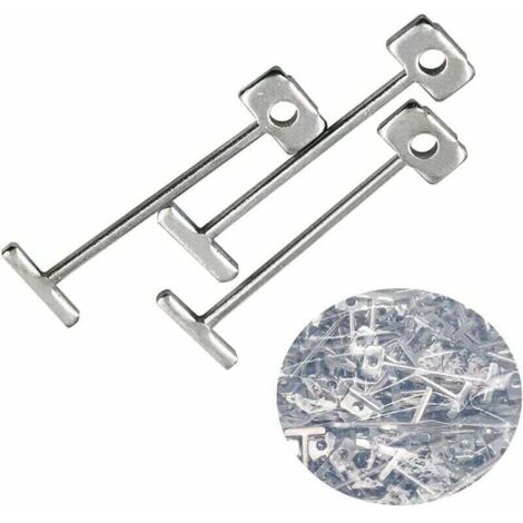 ZVD Croisillon de carreleur Lot de 200 aiguilles de rechange en acier de 1,5 mm pour système de nivment de carrelage et de sol, goupille remplaçable et réutilisable pour construction de murs et de sol (1/4)