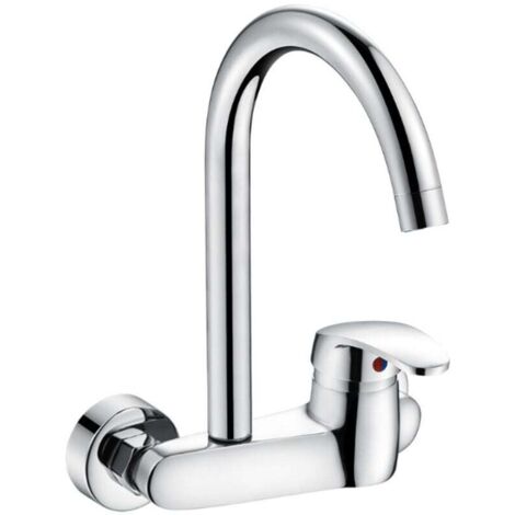ZVD Mitigeur de cuisine cuivre fin cuisine mural chaud et froid robinet double trou ménage évier lavabo balcon buanderie piscine mitigeur sans tuyau (1/3)