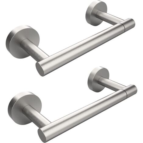 ZVD 2 Pièces Porte-papier hygiénique en nickel brossé, support mural pivotant à double poteau réglable en acier inoxydable 304 pour salle de bain (1/4)