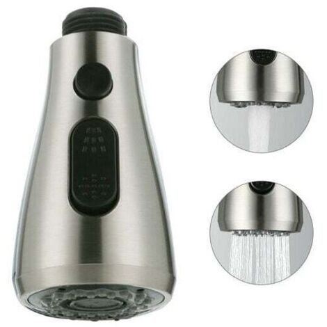 ZVD Douchette Evier Pull-Out Douchette pour Robinet Mitigeur Cuisine Pro Tête de Douche 2 Types de Jets Brossé (1/4)