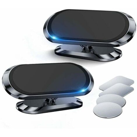 ZVD Lot de 2 Support Téléphone Voiture Magnétique Porte Téléphone Voiture 360° Rotation Aimant Telephone Voiture Support (1/4)