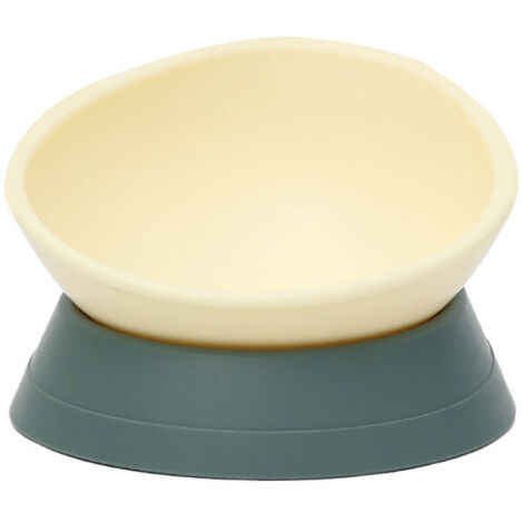 ZVD Bulldog Gamelle Antidérapante Amovible En Caoutchouc Pour Chien Et Chat Avec Base Inclinée Et Inclinée (Beige) (1/4)