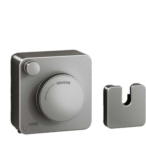 ZVD Corde à linge rétractable, corde à linge intérieure et extérieure, murale (gris) (1/4)