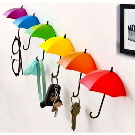 ZVD Lot de 6 crochets adhésifs résistants décoratifs muraux et crochet de suspension original multifonction et organisateur pour accrocher les clés (1/4)