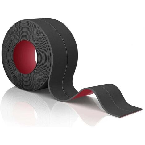 ZVD Bandeau de finition de cuisine Revêtement d'angle pliant 19x19mm en pvc avec bandes adhésives en mousse, revêtement en plastique, bande décorative noir de 6m de long-RAPANDA (1/4)