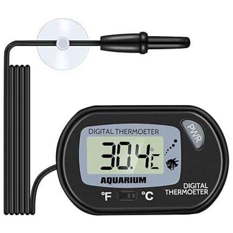 ZVD Thermomètre d'aquarium Thermomètre à eau numérique LCD avec sonde et ventouse Thermomètre de température de l'eau pour aquarium Aquarium Reptile marin Habitat (1/4)