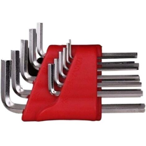 ZVD Jeu de clés Allen métriques, jeu d'outils de réparation, outils manuels ménagers (11 pièces métriques courtes) (1/4)