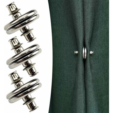 ZVD 2 paires d'embrasses magnétiques, attaches magnétiques pour rideaux, accessoires pour rideaux, poids pour rideaux, aimants pour rideaux, aimant pour rideau de douche empêchant les fuites (1/4)