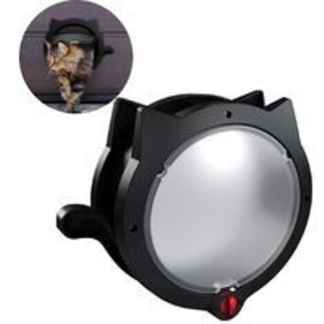 Porte pour chat - Rabattable, idéale pour les chats et les petits chiens (Noir) (1/3)