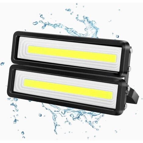grid cool Projecteur LED extérieur 100W, IP65 extérieur 10000LM 6500K blanc froid pour jardin (1/5)