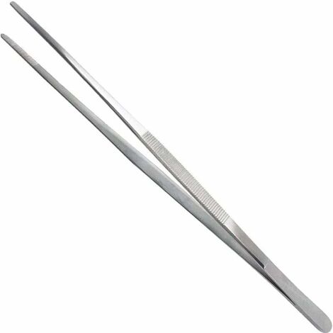 ZVD Pince en acier inoxydable Extra 30 cm / 12 pouces Long avec une extrémité dentelée de précision pour l'aquascaping, le jardinage, la cuisine, les travaux industriels et l'utilisation (1/4)