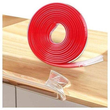 ZVD Protege Coin de Table Bebe Transparent, 5m Pré-adhésif Protection Bebe de Table et Meuble, Protecteur des Bords et Angles de Placard pour la Sécurité de Bébé et de Famille (1/4)