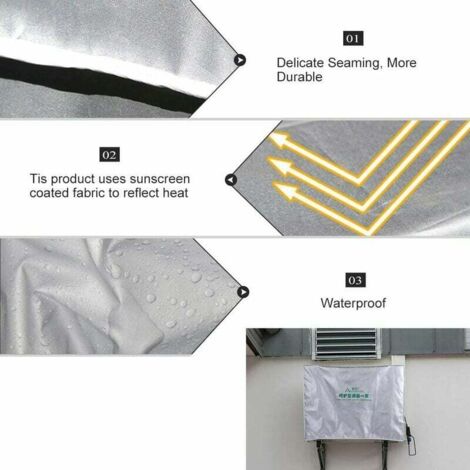 Housse Climatiseur Extérieur 80x30x57 Cm - Double Couche Imperméable, Tissu Résistant Aux UV Protection 96570398 Housse Climatiseur Extérieur 80x30x57 Cm - Double Couche Imperméable, Tissu Résistant Aux UV Protection 96570398