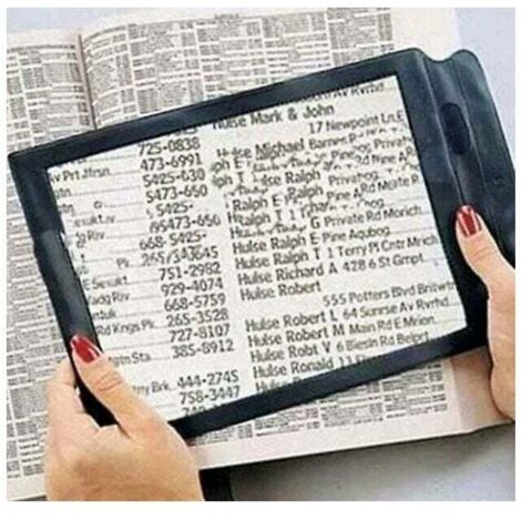 ZVD Loupe de lecture pleine page A4 loupe de poche modèle âgé HD bureau PVC grossissement 3 fois