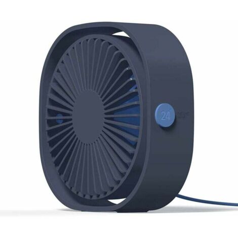 ZVD Ventilateur USB Mini Ventilateur Portable de Table Ventilateur Bureau Silencieux 3 Vitesses Réglable - Bleu-Ensoleillé (1/4)