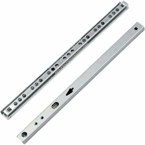 ZVD Coulisse Tiroir 1 paire Glissières pour Tiroirs en Métal à Roulement à Billes Coulisses à Bille Rails de Tiroirs à Coulisse Glissières à Roulement à Billes pour Tiroir de Meubles 2461710mm, (1/4)