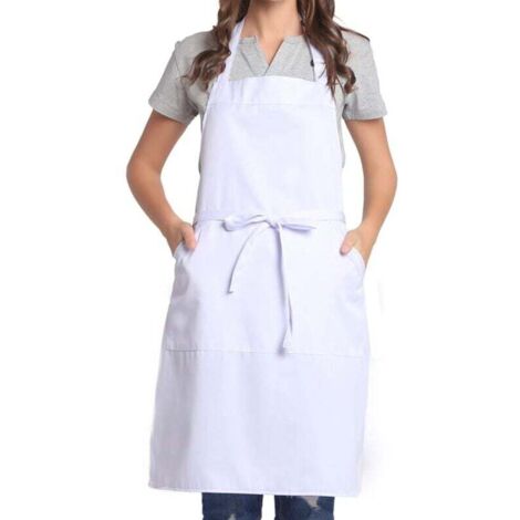 ZVD Tablier réglable avec poche, bandes extra longues pour homme et femme, pour cuisine, maison, restaurant, café, cuisine, pâtisserie, jardinage (1/4)