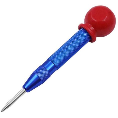 ZVD Poinçon central automatique de 5 pouces, bleu, marqueur à ressort, outil manuel réglable avec couvercle, pour bois, métal et plastique (1/4)