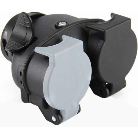 ZVD Adaptateur de remorquage 13 broches à 7 broches 13 à 7 broches adaptateur de remorque prise remorque caravane électrique étanche 12V N & S Type adaptateur d'extension prise (1/4)