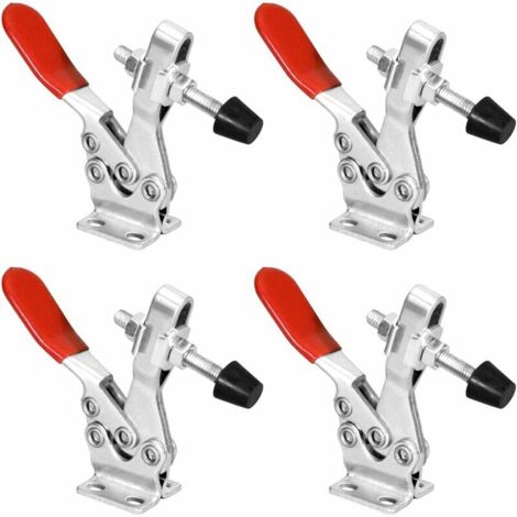 ZVD 20326 Pince à bascule horizontale à dégagement rapide 225D - Capacité de maintien de 500 lb avec embout de pression en caoutchouc, 4PK (1/4)