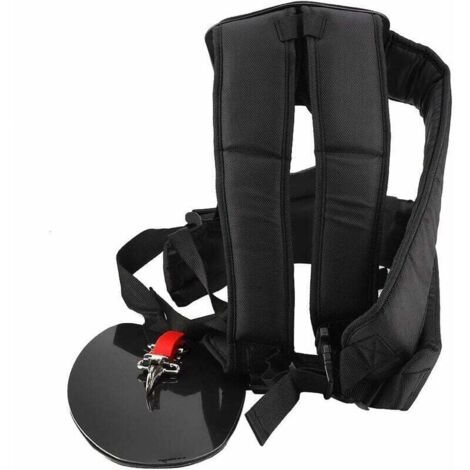 Universel Harnais à Double Pour Débroussailleuse Tondeuse, Tondeuse à Sangle d'épaule avec Ceinture de Nylon, Coussinet d'épaule Double Tondeuse pour Fixer Coupe-bordures (Noir) (1/4)