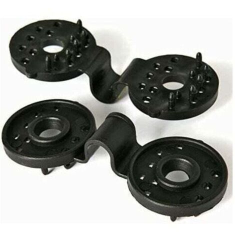 Lot de 10 œillets noirs - Idéal pour la fixation à votre jardin, terrasse et balcon - Protection contre le vent et les regards indiscrets-- (1/4)